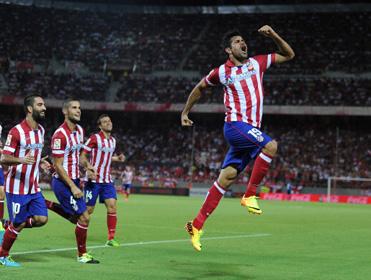 Diego Costa will lead Atletico's line at the Camp Nou